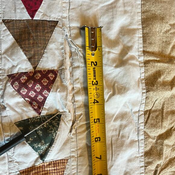 Handmade Patchwork Quilt 84x90 Rustic Cabin Motif Bears Moose Stars Trees - Picture 4 of 6